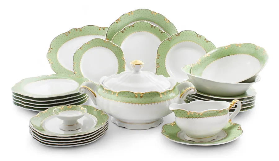 obrazek 1 25-częściowa elegancka zastawa obiadowa wykonana z porcelany – Rudolf Kampf