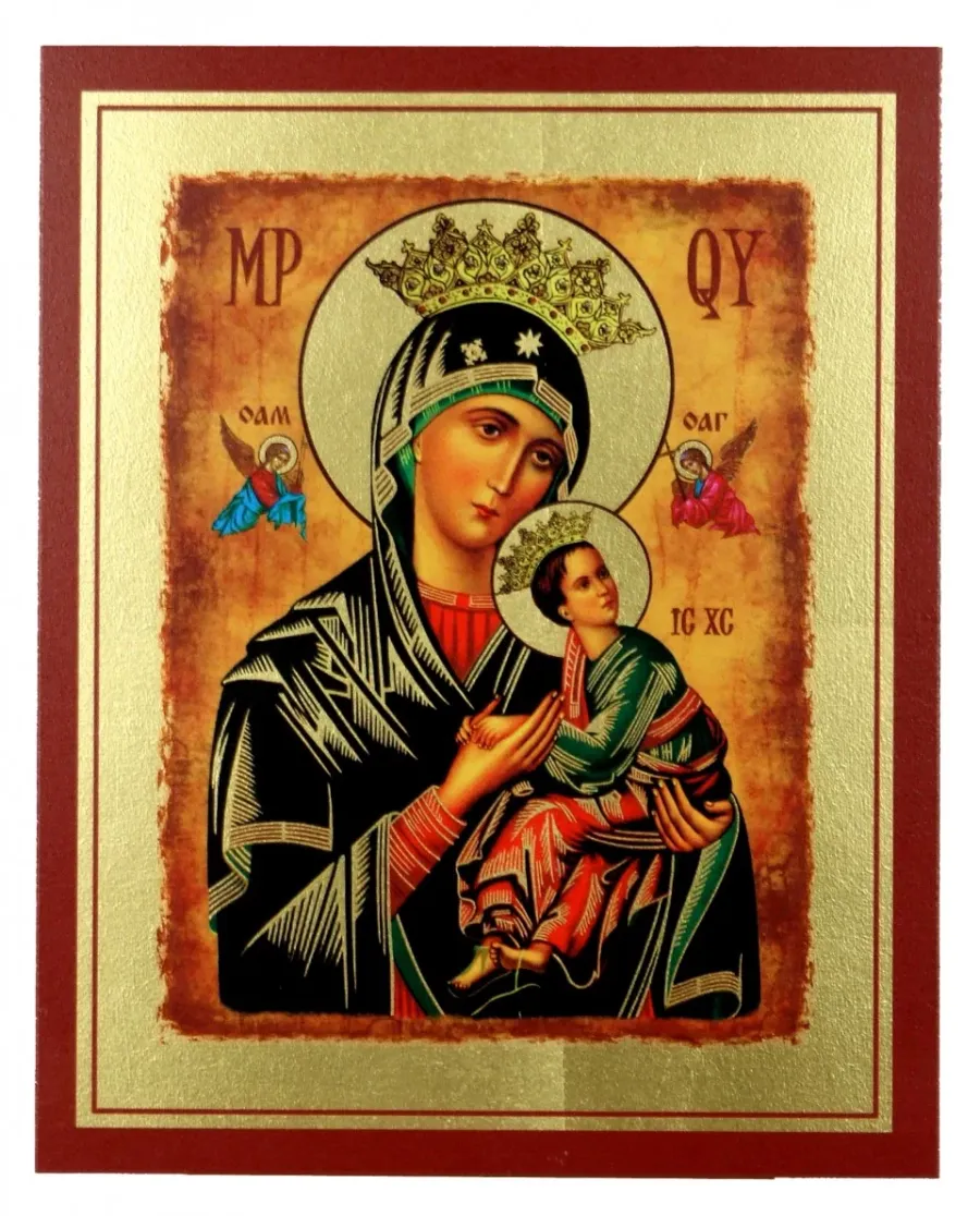 obrazek 1 Niepowtarzalna Ikona Złocona Matka Boska Nieustającej Pomocy 20x25 cm
