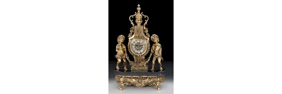 picture 1 The elegant bronze clock with children