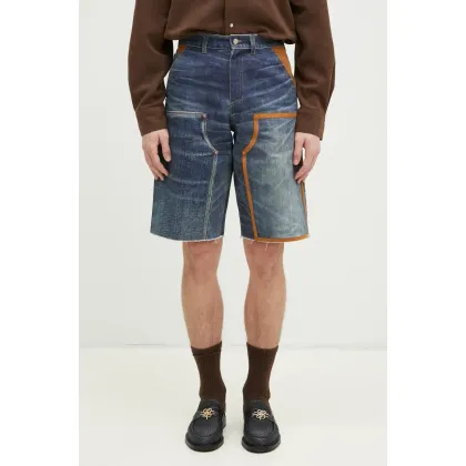 Zdjęcie Andersson Bell szorty jeansowe Denim Trompe L`Oeil Double Knee kolor granatowy wzorzyste apa786u
