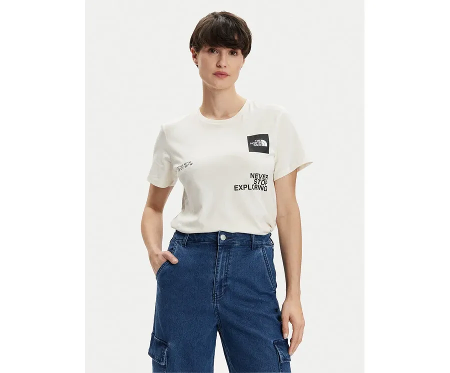 obrazek 1 The North Face Koszulka techniczna Foundation Coordinates NF0A882W Écru Regular Fit