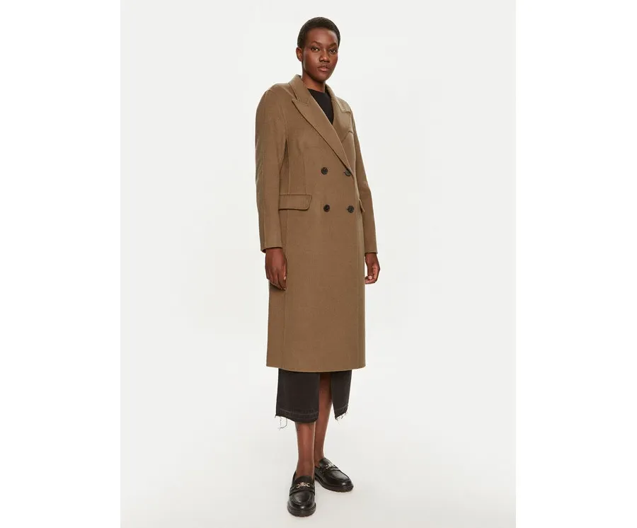 obrazek 1 Tommy Hilfiger Płaszcz wełniany WW0WW42621 Khaki Regular Fit