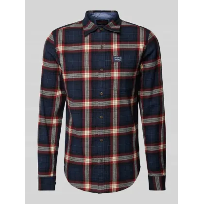 Zdjęcie Koszula casualowa o kroju slim fit z naszywką z logo model ‘Lumberjack’