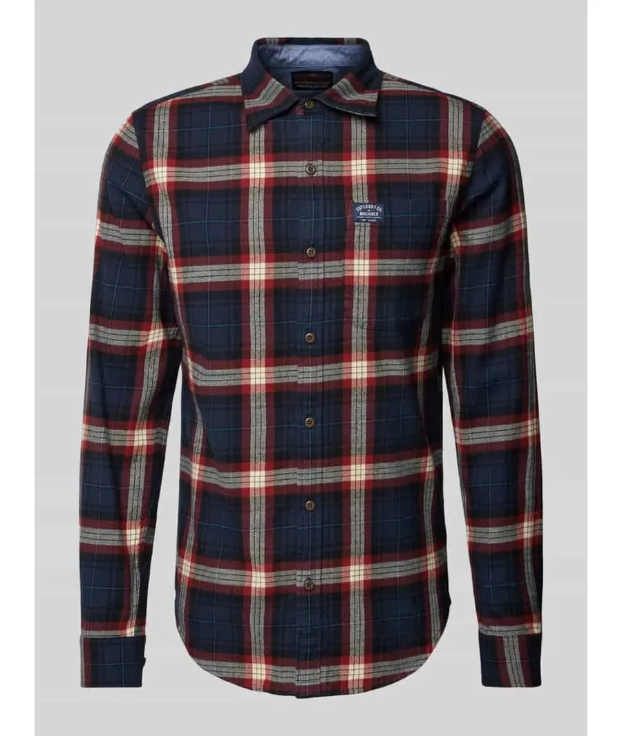 obrazek 1 Koszula casualowa o kroju slim fit z naszywką z logo model ‘Lumberjack’