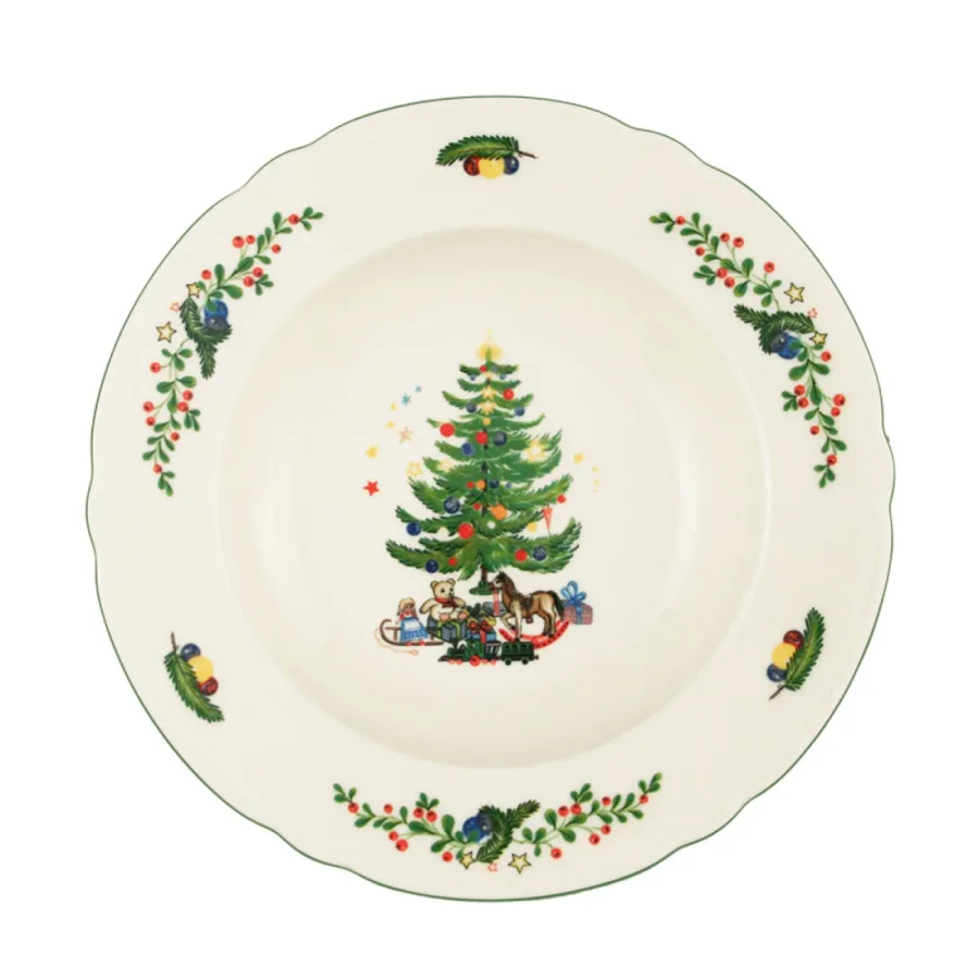 obrazek 2 Talerz głęboki do zupy z porcelany 23 cm ze świątecznym zdobieniem z Niemiec - Seltmann Weiden