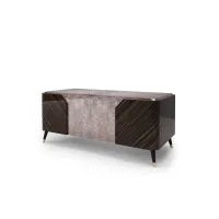 Picture Classic Italian prestigious desk with 5 drawers, metal tips - Bianchini