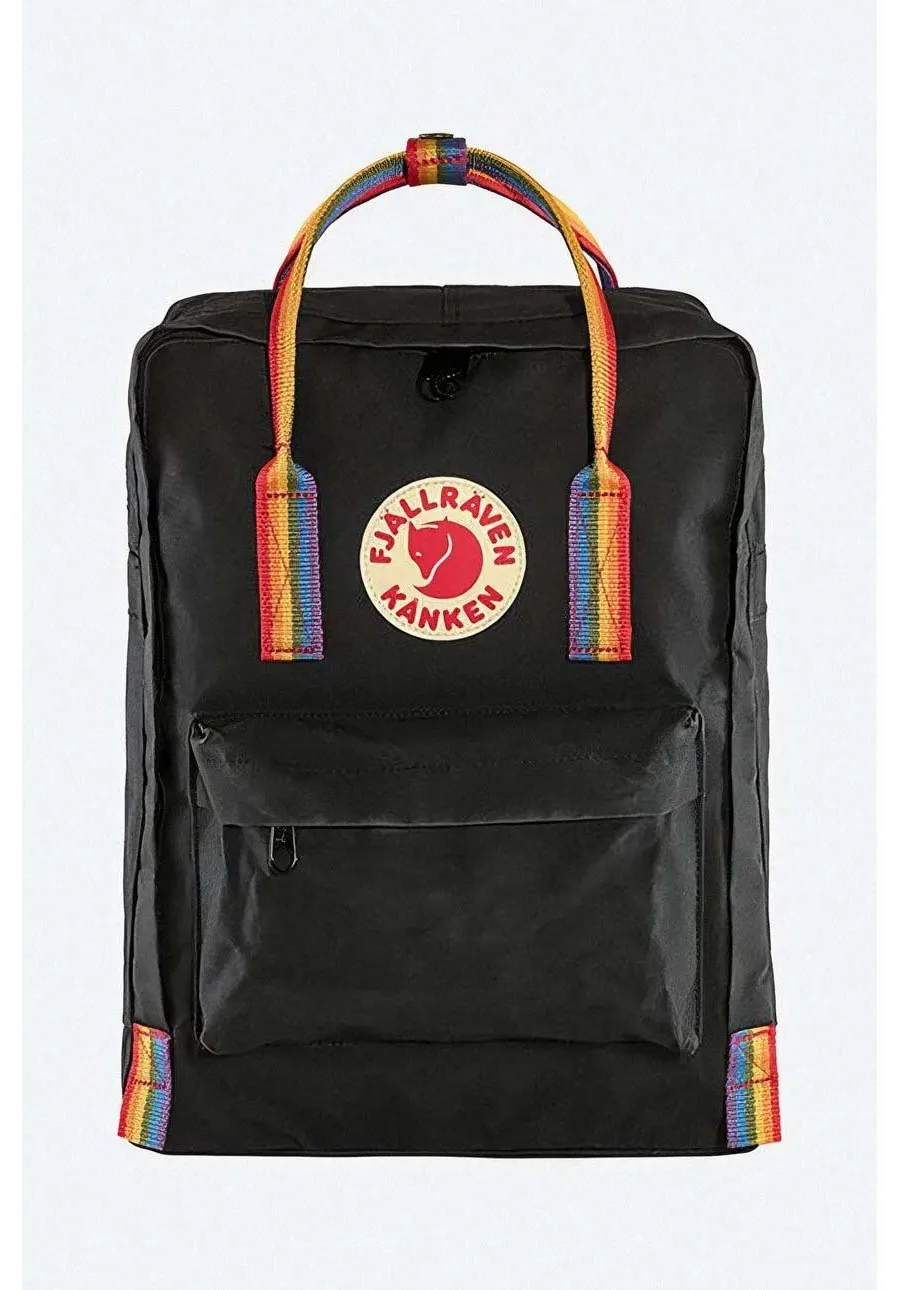 obrazek 1 Fjallraven plecak Kanken Rainbow kolor czarny duży z aplikacją F23620.550.907-550