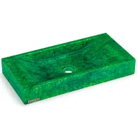 Picture Original washbasin 60 cm SIRIUS BASIC – HURRICANE, green, matte varnish