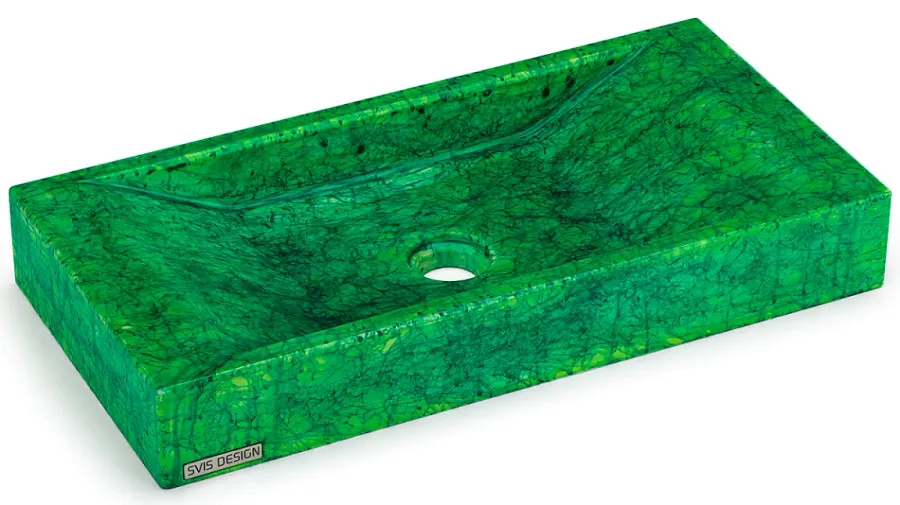 obrazek 1 Oryginalna umywalka 60 cm SIRIUS BASIC – HURRICANE, zielony, lakier matowy