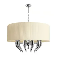 Picture Italian luxury chandelier with a pleated lampshade - Lumis 900