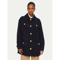 Zdjęcie Tommy Hilfiger Płaszcz wełniany WW0WW43762 Granatowy Regular Fit