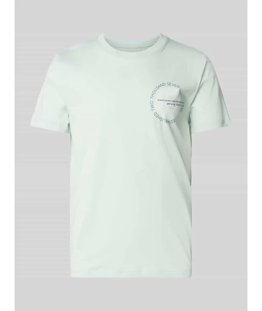 obrazek 1 T-shirt o kroju regular fit z dużym napisem z logo