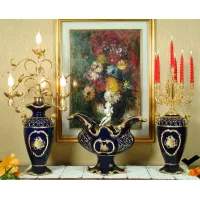 Picture Blue, gold - a tasteful candlestick for unique interiors - Bruno Costenaro