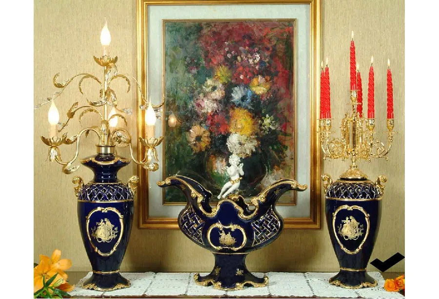 picture 1 Blue, gold - a tasteful candle holder for exceptional interiors - Bruno Costenaro