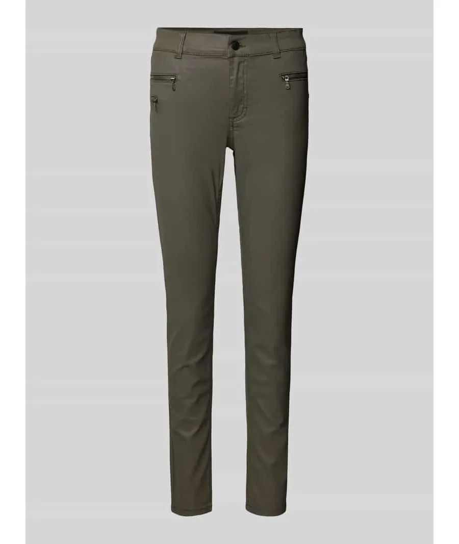 obrazek 1 Jeansy o kroju skinny fit z kieszeniami zapinanymi na zamek błyskawiczny model ‘MALOU’