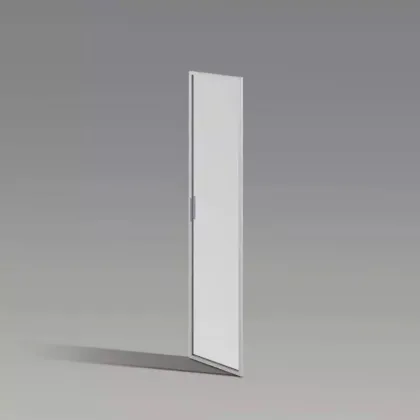 Zdjęcie Eleganckie Drzwi szklane o wymiarach 40x177 cm w ramie aluminiowej - Biuro Serwis