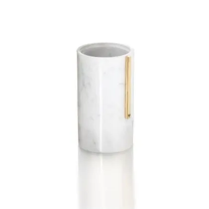 Picture Marble toothbrush holder for a luxurious bathroom – Il Paralume Marina