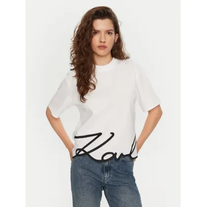 Zdjęcie KARL LAGERFELD T-Shirt A1W17013 Biały Regular Fit