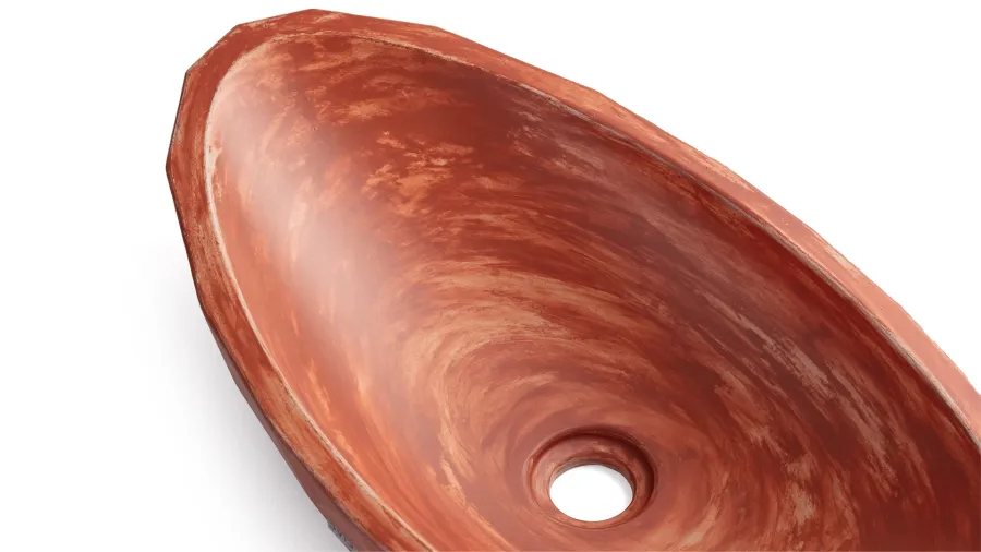 obrazek 3 Elegancka umywalka 60 cm DIAMOND BASIC – PATINA, brązowo-czerwony, lakier matowy