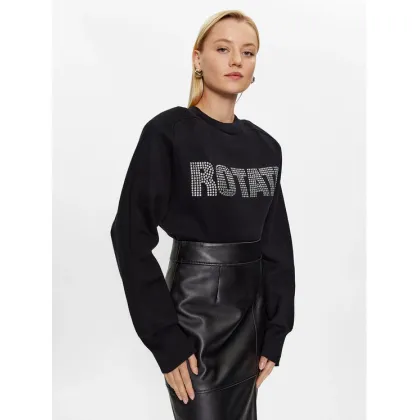 Zdjęcie ROTATE Sweter Firm Rhinestone 100115100 Czarny Regular Fit