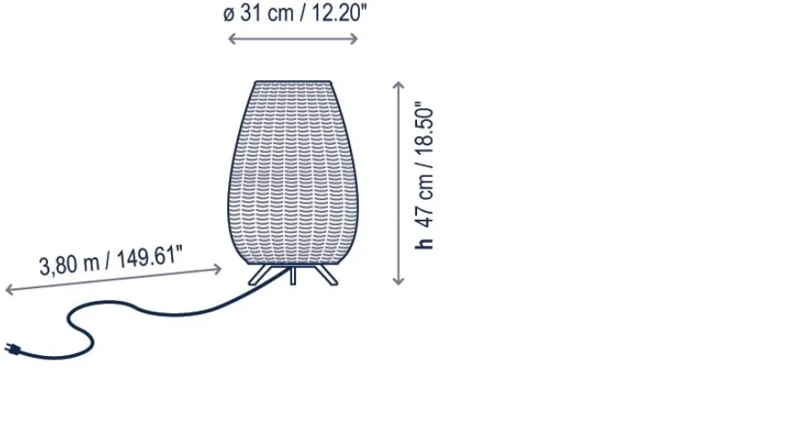 obrazek 2 Stylowa lampa do oryginalnych wnętrz i tarasów 47 cm - Bover