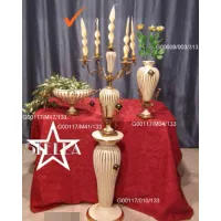 Zdjęcie Gustowny 5-ramienny ceramiczny świecznik do salonu