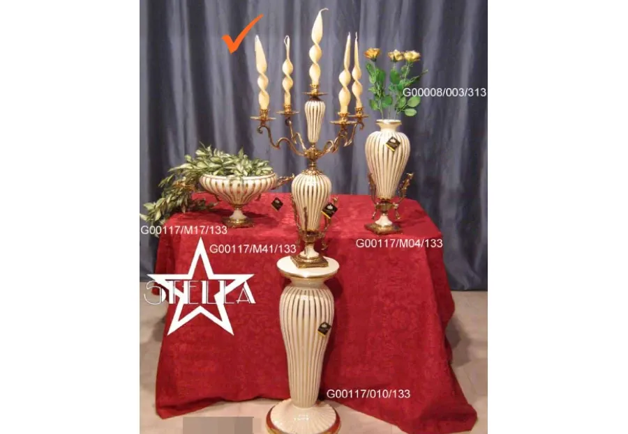 obrazek 1 Gustowny 5-ramienny ceramiczny świecznik do salonu