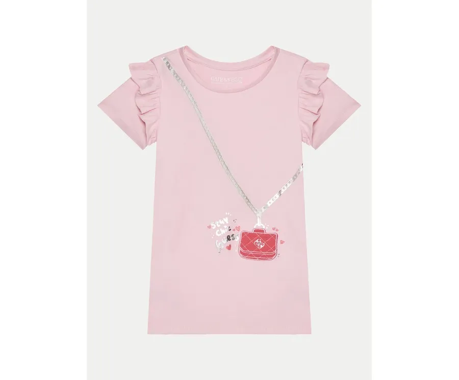 obrazek 1 Guess Sukienka codzienna K5RK00 KA6W4 Różowy Regular Fit