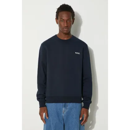 Zdjęcie A.P.C. bluza bawełniana Boxy Petit Vpc męska kolor granatowy gładka COHBR-H27916
