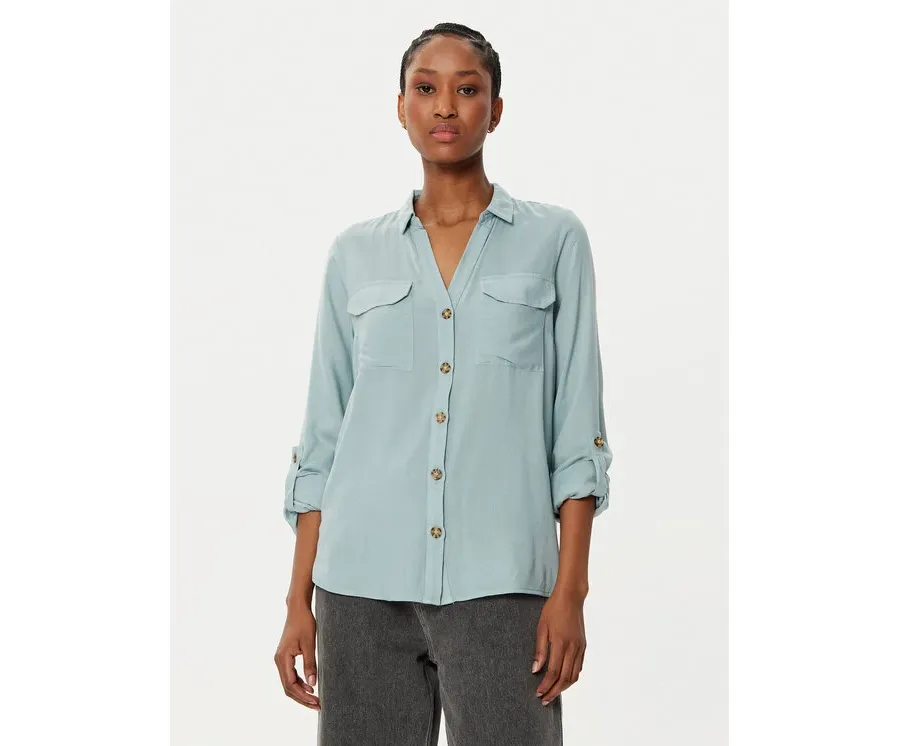 obrazek 1 Vero Moda Koszula Bumpy 10275283 Zielony Regular Fit