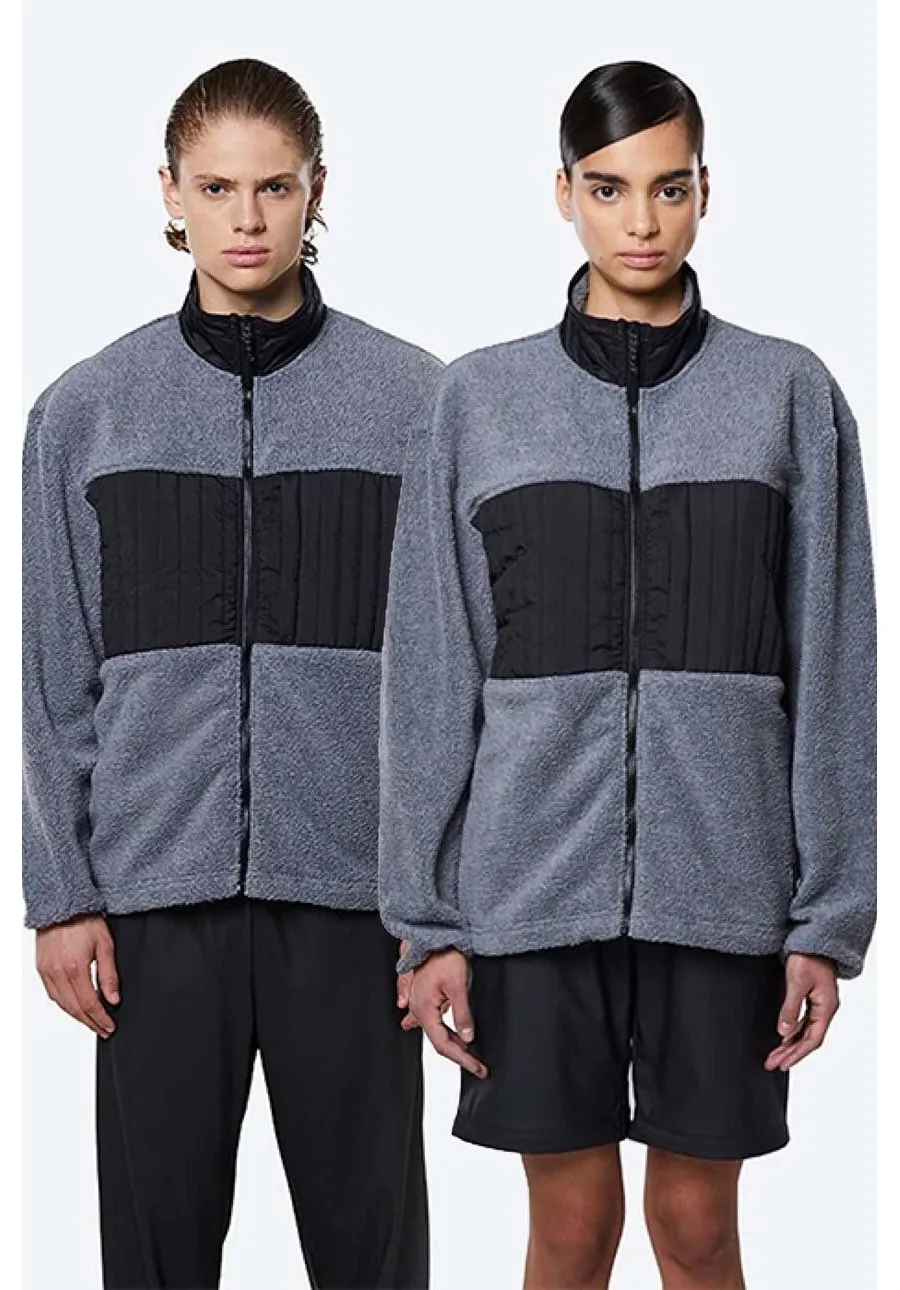 obrazek 1 Rains kurtka Fleece Jacket 1852 kolor szary przejściowa oversize 1852.HEATHERGREY