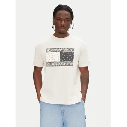 Zdjęcie Tommy Jeans T-Shirt Paisley Flag DM0DM20810 Beżowy Relaxed Fit