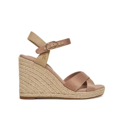 Zdjęcie Tommy Hilfiger Espadryle Satin High Wedge Espadrille FW0FW08602 Różowy