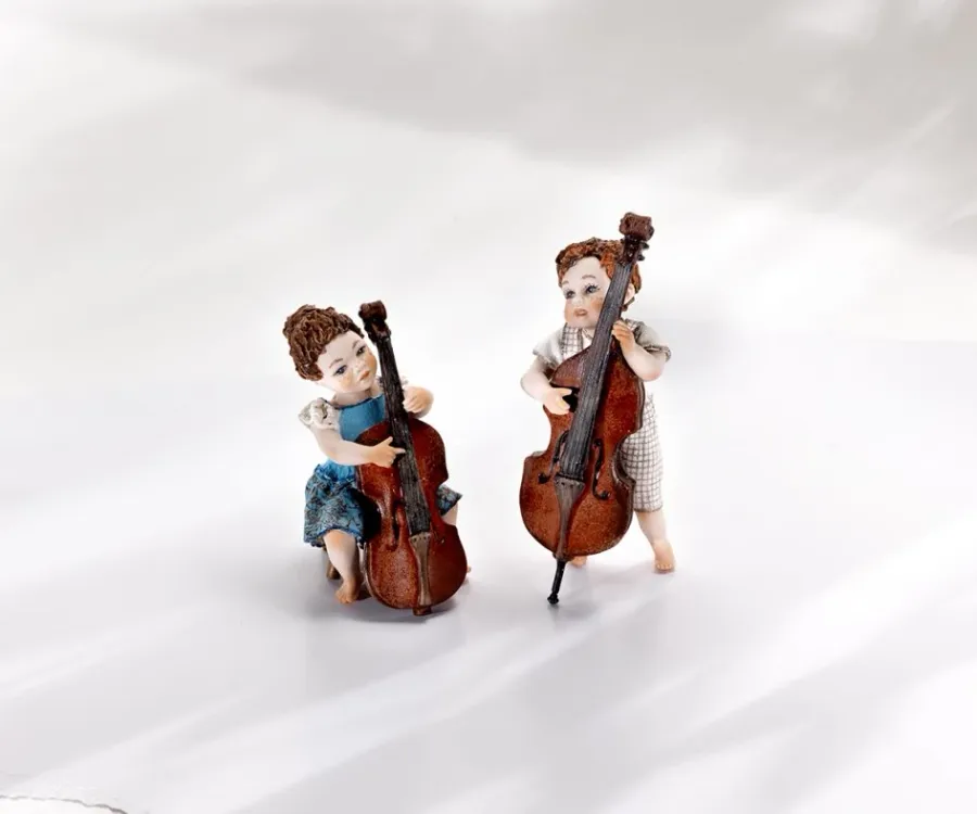obrazek 2 Porcelanowa figurka kontrabasisty - Sibania