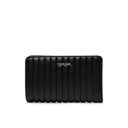 Zdjęcie Calvin Klein Duży Portfel Damski Mini Line Quilt Medium Bifold K60K613063 Czarny