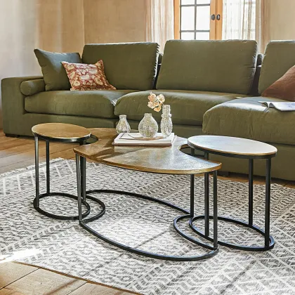 Zdjęcie Stolik kawowy, zestaw 3 szt. Pétalique