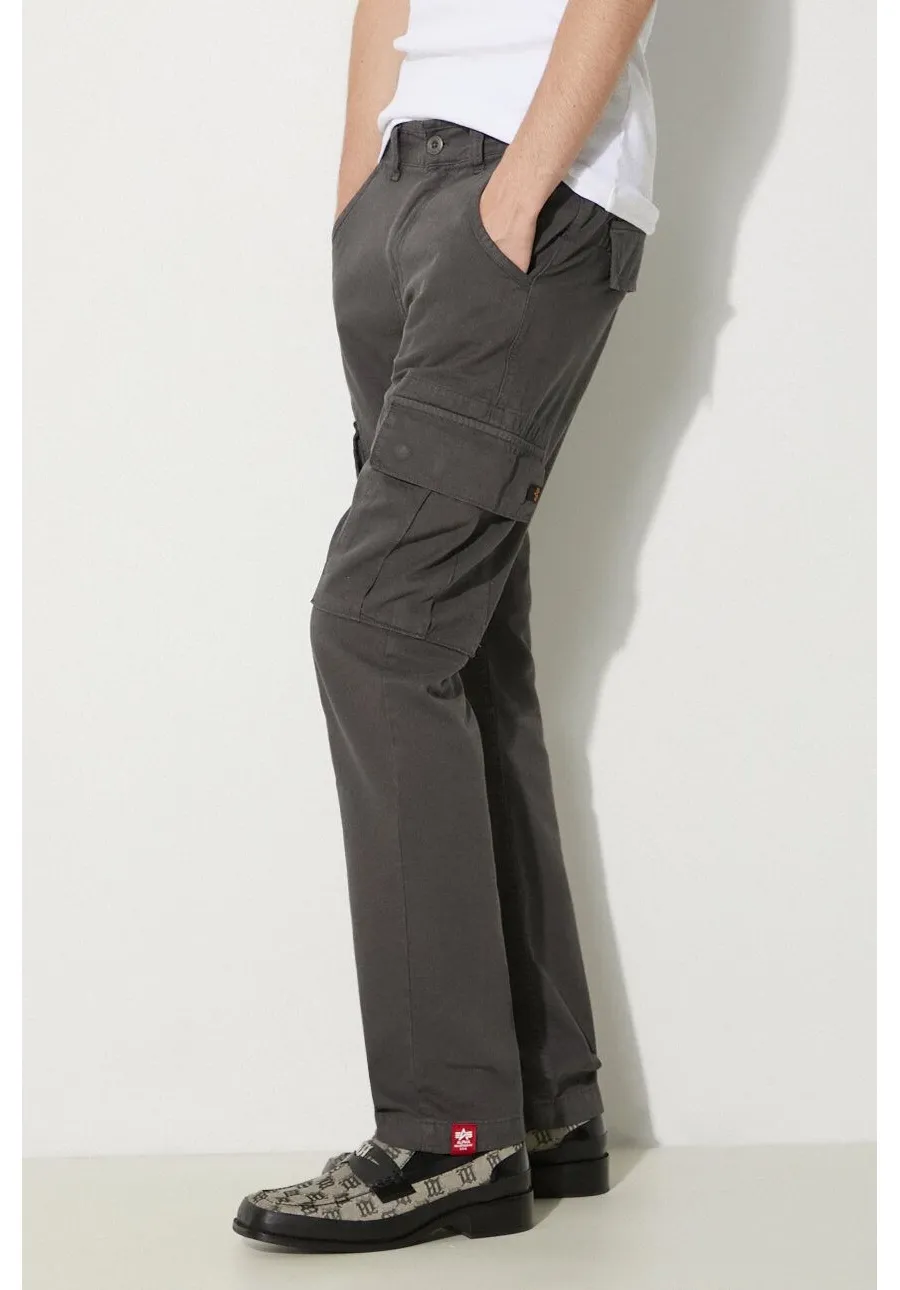 obrazek 1 Alpha Industries spodnie bawełniane Agent Pant kolor szary w fasonie cargo 158205