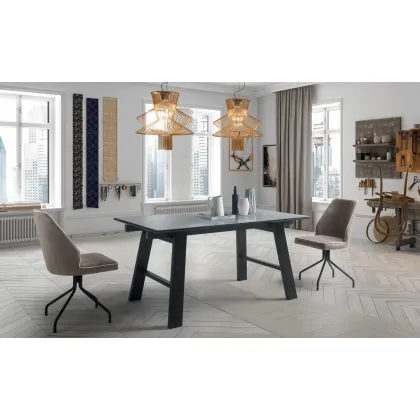 Zdjęcie Prestiżowy stół rozkładany do salonu L. 180+45+45 P. 90 H. 75 cm – Zamagna Italia