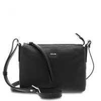 Picture Elegant black leather handbag - Giudi