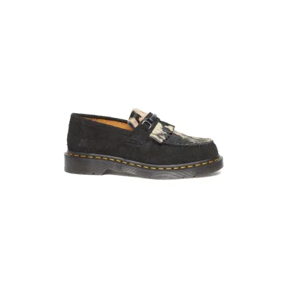 Zdjęcie Dr. Martens mokasyny zamszowe Adrian Snaffle kolor czarny na płaskim obcasie DM31895779