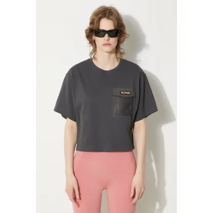 Zdjęcie Columbia t-shirt bawełniany Painted Peak damski kolor szary 2074491