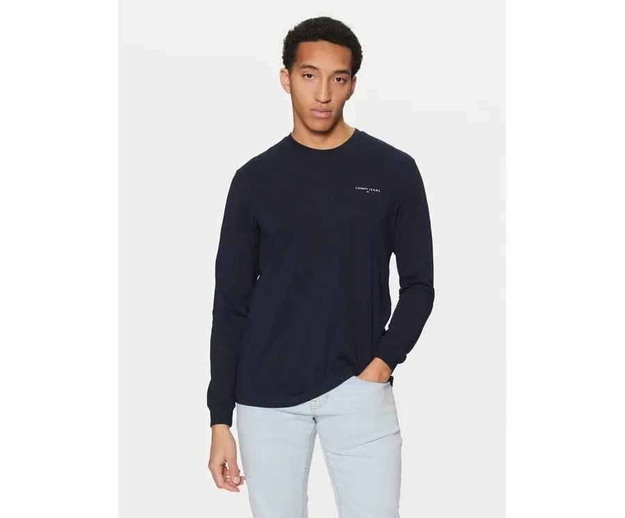 obrazek 1 Tommy Jeans Longsleeve Linear DM0DM21138 Granatowy Slim Fit