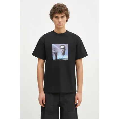 Zdjęcie No Problemo t-shirt bawełniany I ll Be Back SS Tee męski kolor czarny z nadrukiem NP60005.02