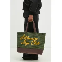 Zdjęcie Billionaire Boys Club torba Script Check Tote Bag kolor zielony B24483