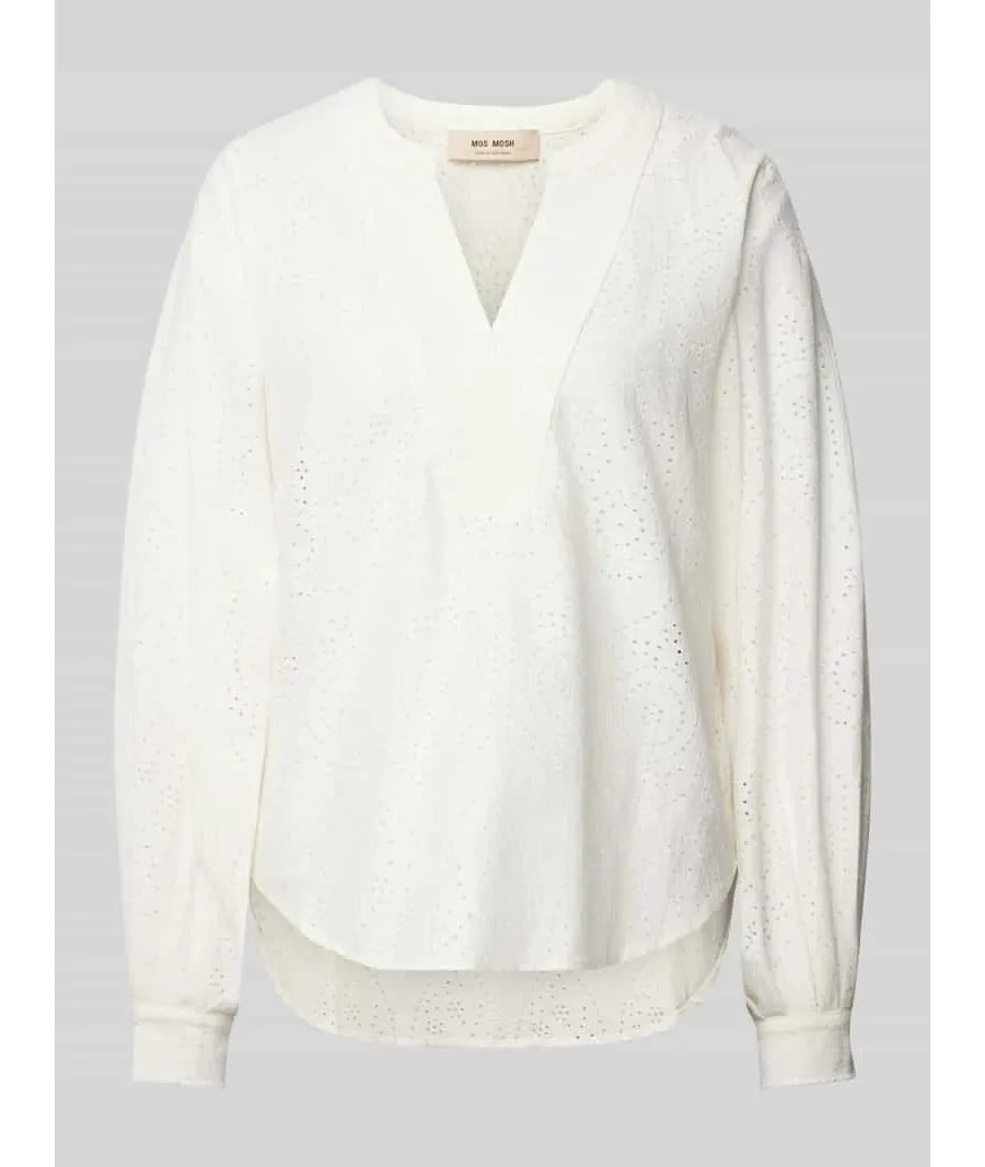 obrazek 1 Bluzka o kroju regular fit z haftem angielskim model ‘YEN SINA’