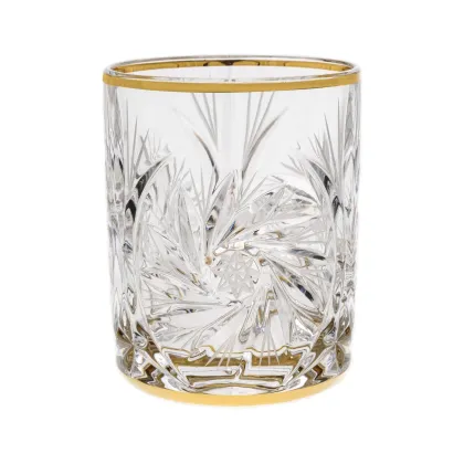 Zdjęcie Zestaw 6 szklanek do whisky Pinwheel Mat/Gold