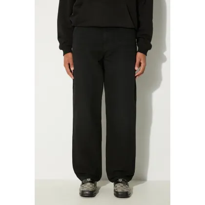 Zdjęcie Carhartt WIP spodnie bawełniane Single Knee Pant kolor czarny proste I031497.893K
