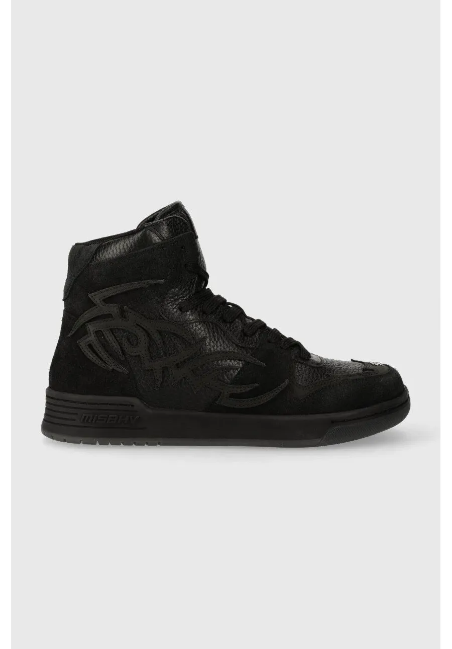 obrazek 1 MISBHV sneakersy skórzane Court kolor czarny 3022BW409
