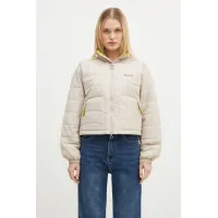 Zdjęcie Columbia kurtka Wallowa Insulated damska kolor szary przejściowa oversize 2090751