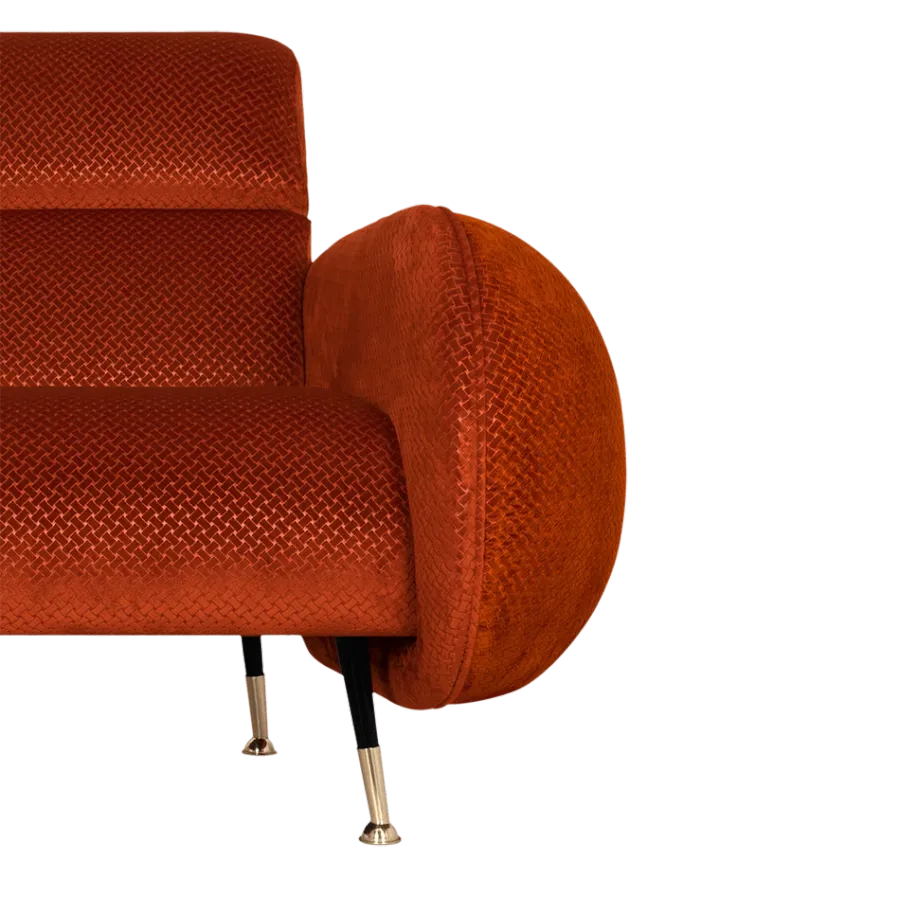obrazek 7 Czerwony fotel do salonu - Essential Home